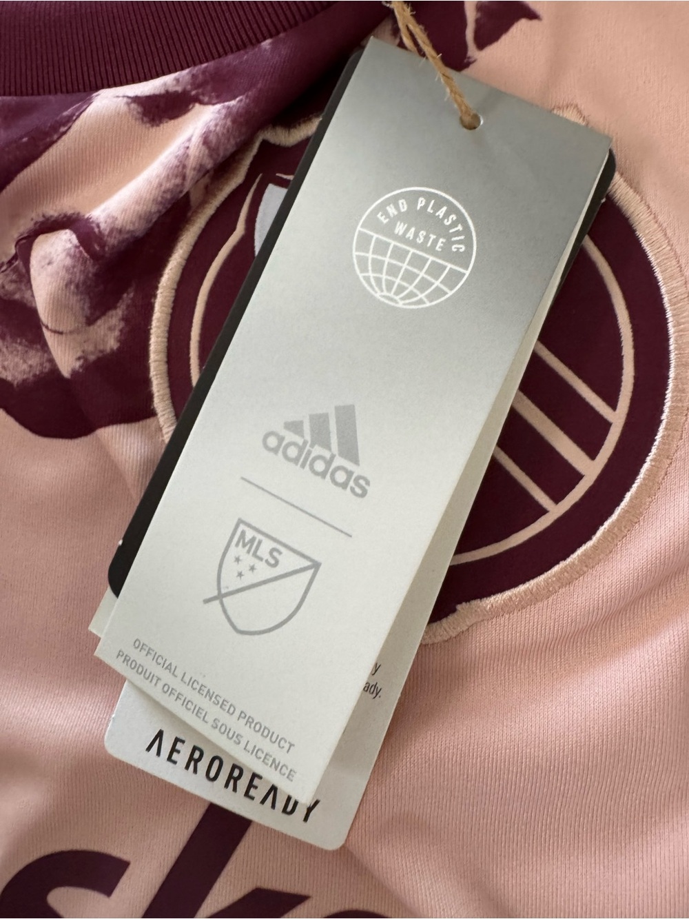 NWT Portland Timbers Heritage Rose away jersey adidas Pink and Burgundy - Picture 7 of 9